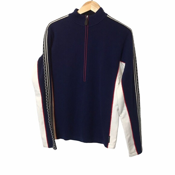 vintage obermeyer sweater mens Med 1/2 Zip Wool Blend - Picture 3 of 7